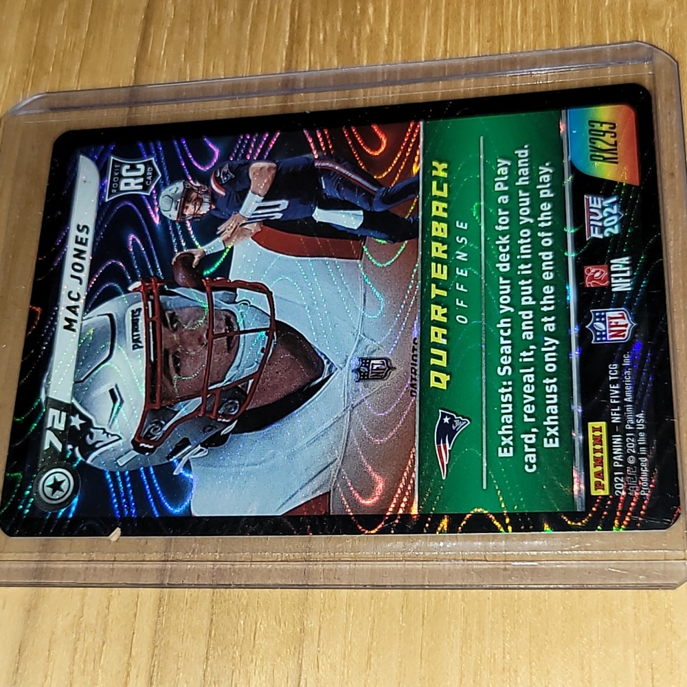 Mac Jones. Rookie. Swirl. Panini NFL FIVE